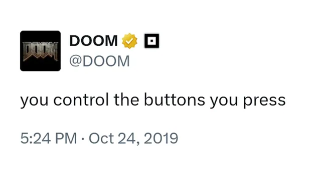 You Control the Buttons You Press meme card
