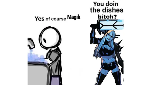You Doin Dishes Luv? / You Doin the Dishes Bitch? meme card