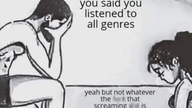 Carte meme You Said You Listened to All Genres