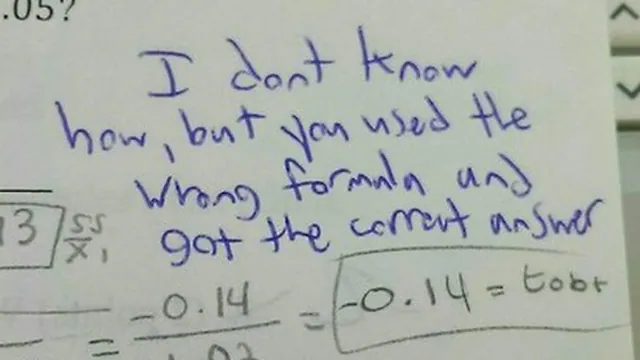 You Used the Wrong Formula and Got the Correct Answer meme card