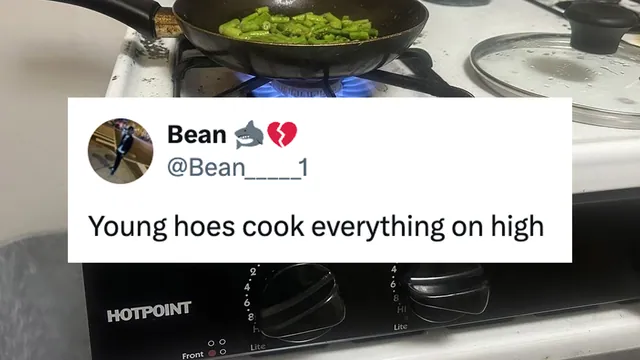 Young Hoes Cook Everything on High meme card