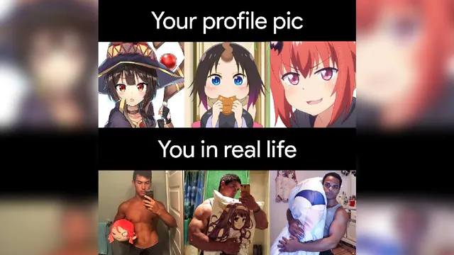 Your Profile Pic vs. You In Real Life meme card