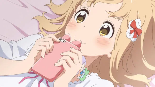 Yui Yamada Rolling in Bed After a Phone Call meme card