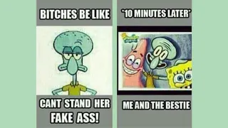 10 Minutes Later: "Me and the Bestie" meme card, rare rarity