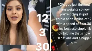 12-3-30 Workout / TikTok Treadmill Trend meme card, common rarity