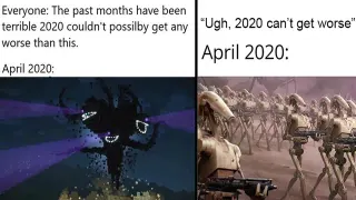 2020 Can't Get Any Worse meme card, rare rarity