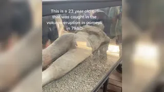 Carte meme 23-Year-Old Pompeii Volcano Eruption Girl, rareté commune