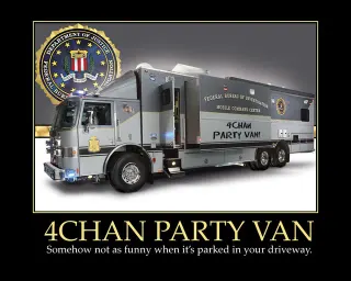 4chan Party Van meme card, epic rarity