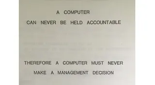 A Computer Can Never Be Held Accountable meme card, common rarity