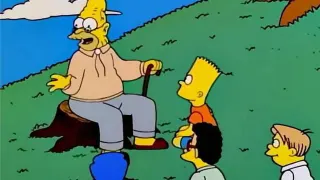 Carte meme Abe Simpson Talking To Kids, rareté commune