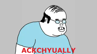 Ackchyually / Actually Guy meme card, epic rarity