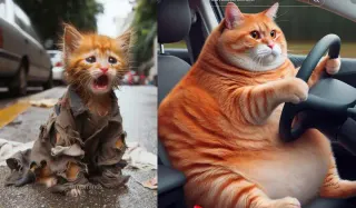 Carte meme AI Cat Stories / Sad Meow Meow Song, rareté commune