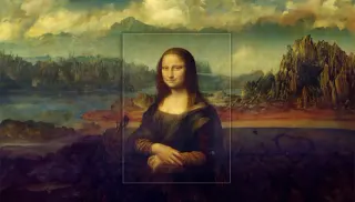 AI-Expanded Mona Lisa meme card, common rarity