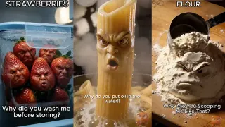 Carte meme AI Food Yelling At You, rareté commune