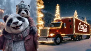 AI-Generated Coca-Cola Christmas Ad meme card, common rarity