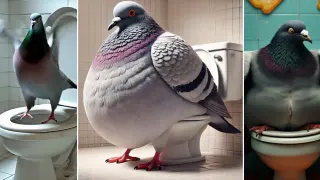Carte meme AI Pigeon On Toilet, rareté commune