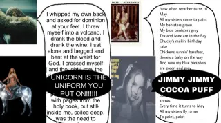 Album Evolution Lyric Bubbles meme card, common rarity