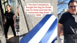 Carte meme Ambamelia Tears Down Greek Flags Thinking They’re Israeli Flags, rareté commune