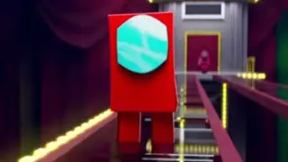 Among Us Dies On Squid Game Glass Bridge meme card, common rarity