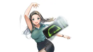 Anime Girl Throwing Things meme card, common rarity