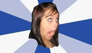 Annoying Facebook Girl meme card, epic rarity