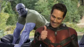 Ant-Man Will Defeat Thanos by Crawling Up His Butt and Expanding meme card, epic rarity