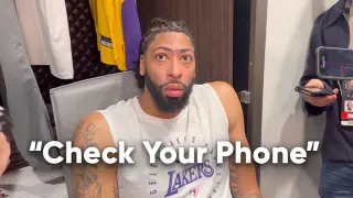 Carte meme Anthony Davis’ Trade Reaction / « Check Your Phone », rareté commune