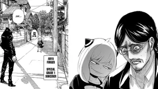 Anya Forger Crossover / Anya vs Gojo meme card, common rarity
