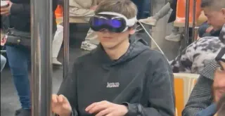 Apple Vision Pro In Public meme card, common rarity