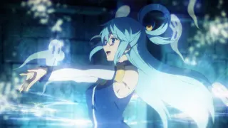 Aqua (KonoSuba) meme card, common rarity