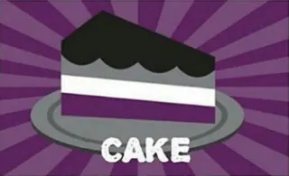 Asexual Cake meme card, common rarity