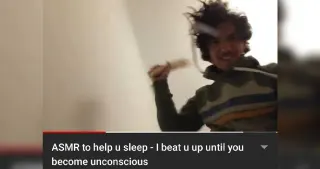ASMR to Help You Sleep - Beating You Until You're Unconscious meme card, common rarity