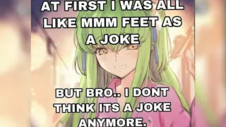 At First I Was Like "Mmm Feet" As A Joke meme card, rare rarity