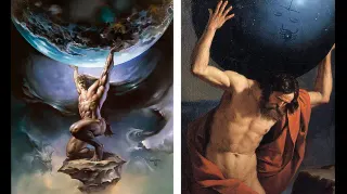 Atlas Holding The Earth meme card, common rarity