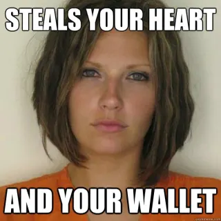 Attractive Convict meme card, epic rarity