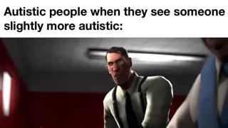 Autistic People When They See Someone More Autistic meme card, common rarity