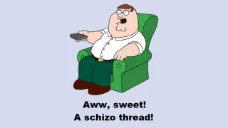 Aww, Sweet! A Schizo Thread! meme card, rare rarity