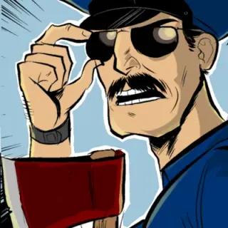 Carte meme Axe Cop, rareté commune