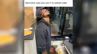 Bad Bitch Said She Don't Fw Skibidi Toilet meme card, common rarity