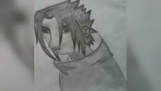 Bad Sasuke Drawing meme card, rare rarity