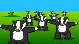 Badger Badger Badger meme card, rare rarity