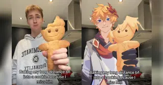 Carte meme Baking My Long Distance BF Into a Cookie Because I Miss Him, rareté commune