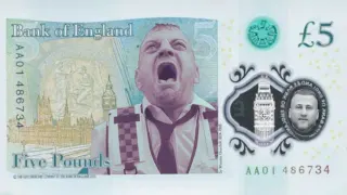 Bank of England Redesigned Banknotes meme card, common rarity