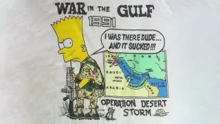 Bart Simpson "War in the Gulf" Parodies meme card, common rarity