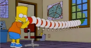 Carte meme Bart’s Testing Megaphones, rareté commune
