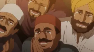 Bas Kar Bhai / Crying Anime Indian Villagers meme card, common rarity