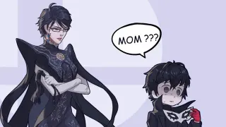 Bayonetta as Joker's Mom meme card, rare rarity