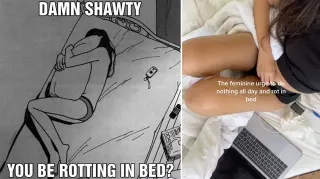 Bed Rotting meme card, common rarity