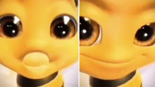 Bee Raising Eyebrows meme card, common rarity