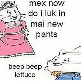 Beep Beep Lettuce meme card, rare rarity